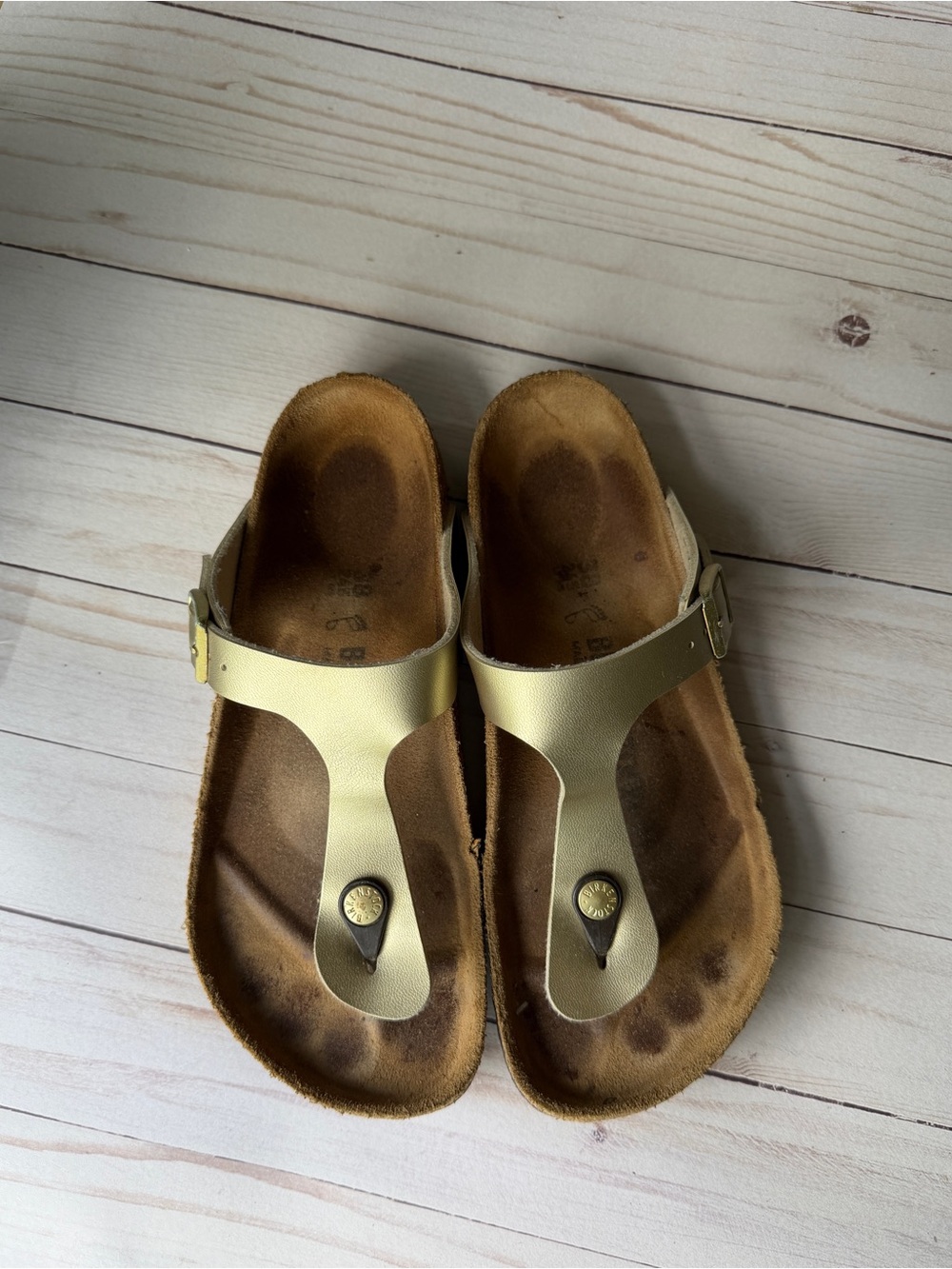 Birkenstock Gold Thong Sandals